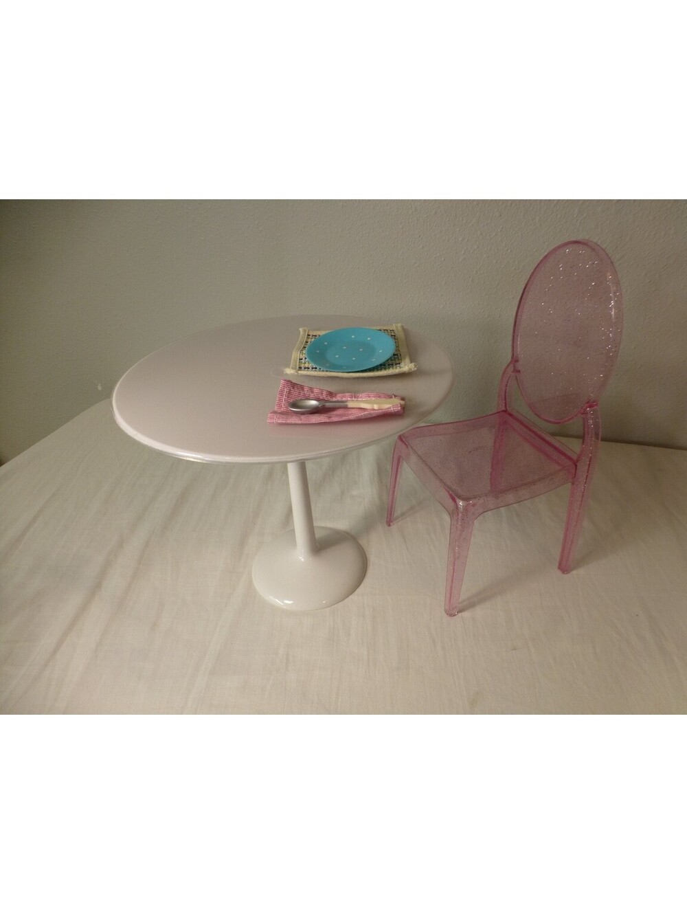 Our Generation Table w/1 Pink Chairs & Accessories for 18" Dolls - C14
